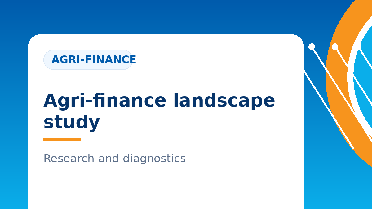 Agri-finance landscape study